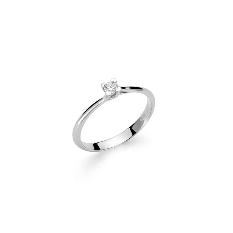 ANELLO SOLITARIO ORO BIANCO DONNA MILUNA I DIAMANTI ANELLO SOLITARIO ORO BIANCO DONNA MILUNA I DIAMANTI