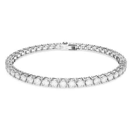 BRACCIALE MATRIX TENNIS TAGLIO TONDO BIANCO S SWAROVSKI  5648938 SWAROVSKI