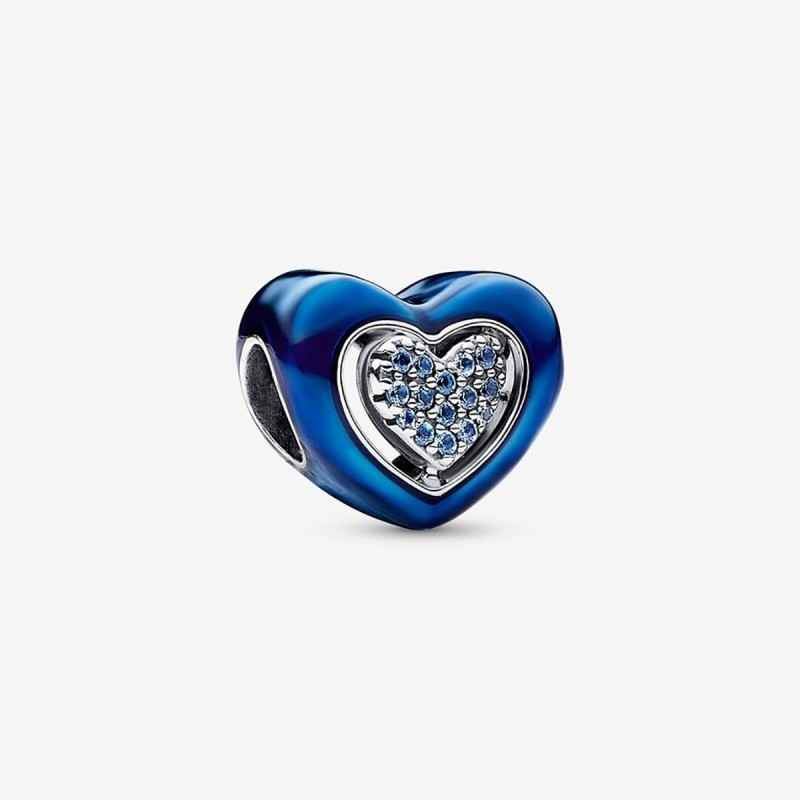 CHARM CUORE BLU GIREVOLE DONNA PANDORA CHARM CUORE BLU GIREVOLE DONNA PANDORA