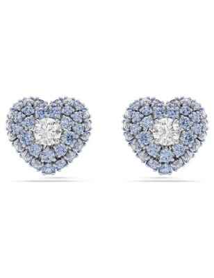ORECCHINI A LOBO HYPERBOLA CUORE BLU SWAROVSKI 5683576 SWAROVSKI