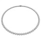 COLLANA UNA BIANCA PLACCATO RUTENIO UOMO SWAROVSKI 