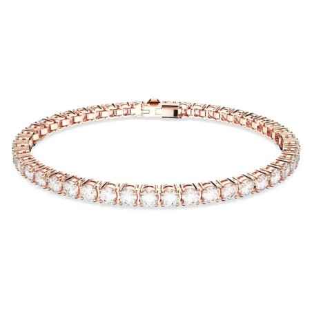 BRACCIALE MATRIX TENNIS COLOR ORO ROSA XL SWAROVSKI 5657660 SWAROVSKI