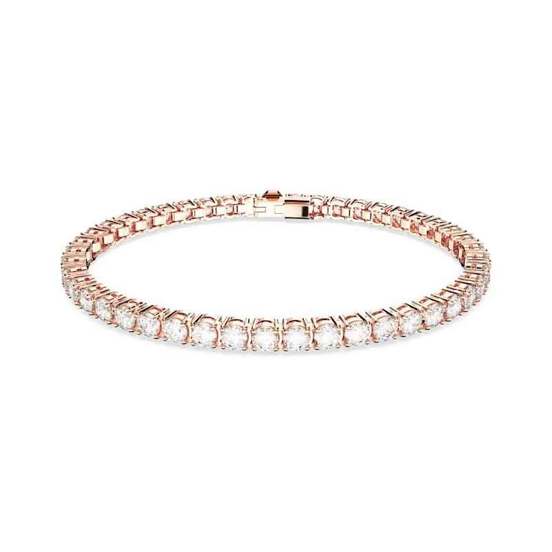 BRACCIALE MATRIX TENNIS COLOR ORO ROSA L DONNA SWAROVSKI BRACCIALE MATRIX TENNIS COLOR ORO ROSA L DONNA SWAROVSKI