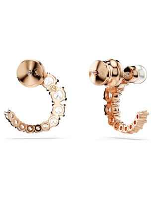 ORECCHINI CERCHIO MATRIX CRYSTAL PEARL ORO ROSA SWAROVSKI