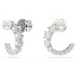 ORECCHINI CERCHIO MATRIX CRYSTAL PEARL RODIO SWAROVSKI ORECCHINI CERCHIO MATRIX CRYSTAL PEARL RODIO SWAROVSKI