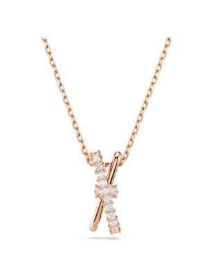 COLLANA HYPERBOLA TAGLIO MISTO TWIST ORO ROSA SWAROVSKI 5689788 SWAROVSKI