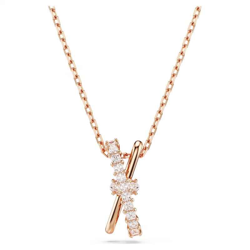 COLLANA HYPERBOLA TAGLIO MISTO TWIST ORO ROSA SWAROVSKI COLLANA HYPERBOLA TAGLIO MISTO TWIST ORO ROSA SWAROVSKI