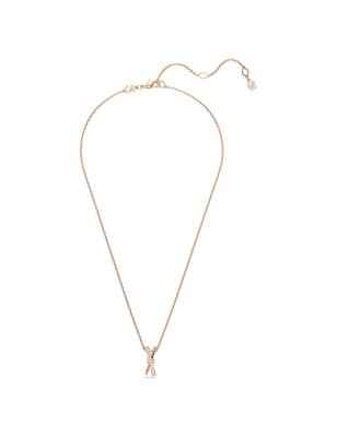 COLLANA HYPERBOLA TAGLIO MISTO TWIST ORO ROSA SWAROVSKI