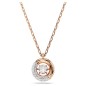 COLLANA PENDENTE DEXTERA TAGLIO ROUND ORO ROSA SWAROVSKI COLLANA PENDENTE DEXTERA TAGLIO ROUND ORO ROSA SWAROVSKI