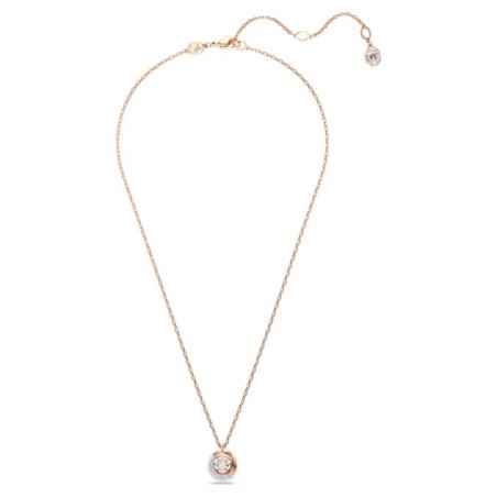 COLLANA PENDENTE DEXTERA TAGLIO ROUND ORO ROSA  SWAROVSKI 