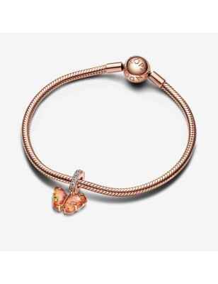 CHARM PENDENTE FARFALLA ARANCIONE E ROSA DONNA PANDORA 