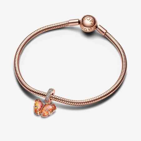 CHARM PENDENTE FARFALLA ARANCIONE E ROSA DONNA PANDORA 