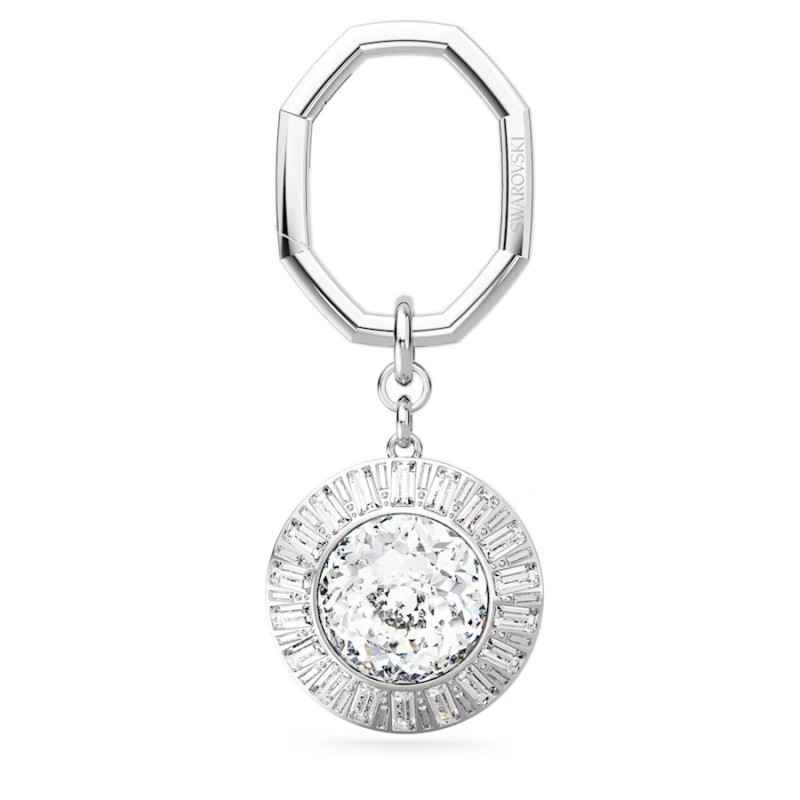 PORTACHIAVI TAGLIO TONDO BIANCO DONNA SWAROVSKI PORTACHIAVI TAGLIO TONDO BIANCO DONNA SWAROVSKI