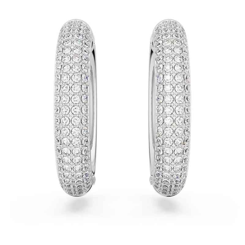 ORECCHINI A CERCHIO MEDI BIANCHI DONNA SWAROVSKI ORECCHINI A CERCHIO MEDI BIANCHI DONNA SWAROVSKI