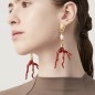 ORECCHINI DORATI LEONE E CORALLO DONNA GIOVANNI RASPINI ORECCHINI DORATI LEONE E CORALLO DONNA GIOVANNI RASPINI