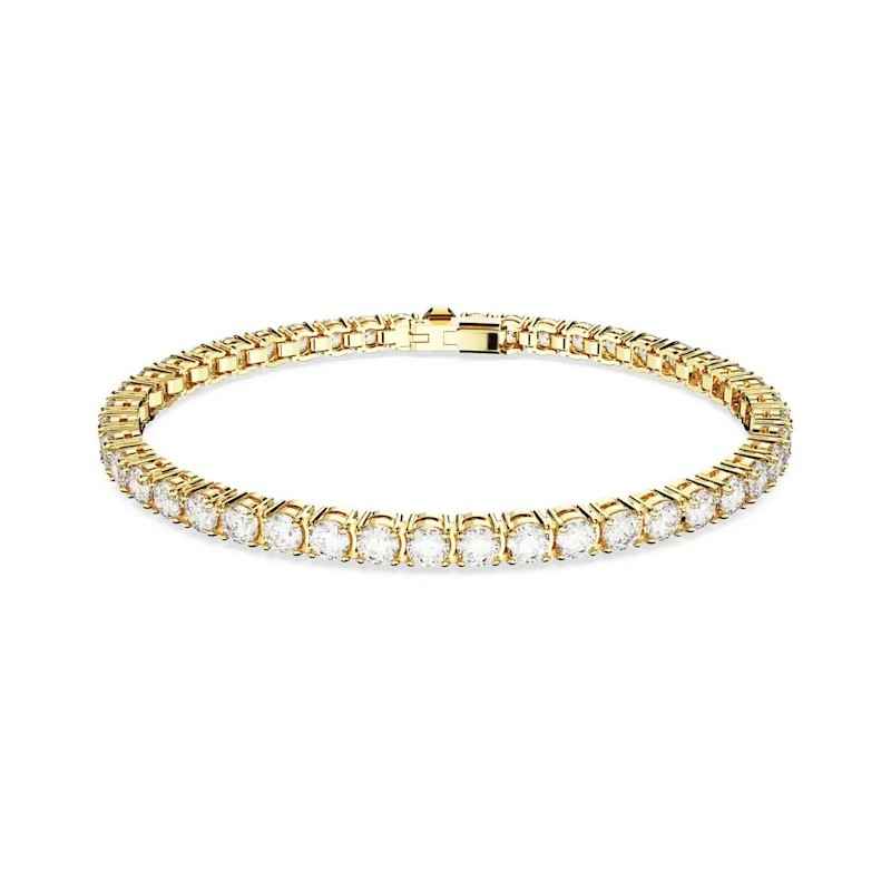 BRACCIALE MATRIX TENNIS TAGLIO TONDO ORO S SWAROVSKI BRACCIALE MATRIX TENNIS TAGLIO TONDO ORO S SWAROVSKI