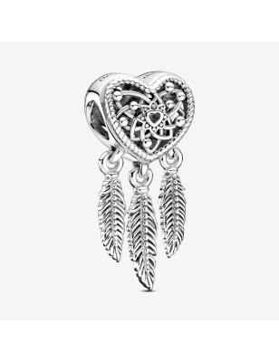 CHARM ACCHIAPPASOGNI CUORI TRE PIUME DONNA PANDORA  799107C00 PANDORA