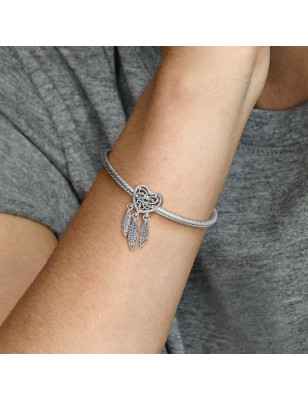 CHARM ACCHIAPPASOGNI CUORI TRE PIUME DONNA PANDORA  799107C00 PANDORA