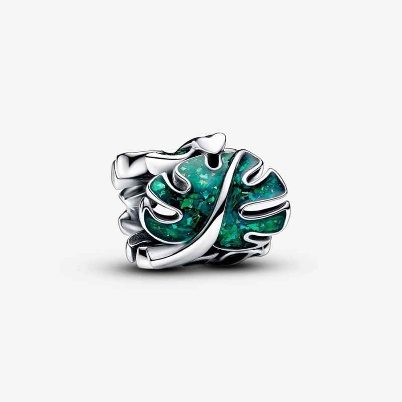 CHARM FOGLIA MONSTERA GLITTERATA DONNA PANDORA CHARM FOGLIA MONSTERA GLITTERATA DONNA PANDORA