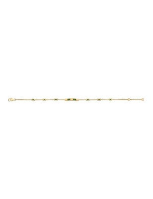 BRACCIALE ORO GIALLO TORMALINE VERDI DONNA GUCCI LINK TO LOVE YBA702395002016 GUCCI