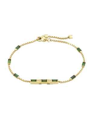 BRACCIALE ORO GIALLO TORMALINE VERDI DONNA GUCCI LINK TO LOVE YBA702395002016 GUCCI