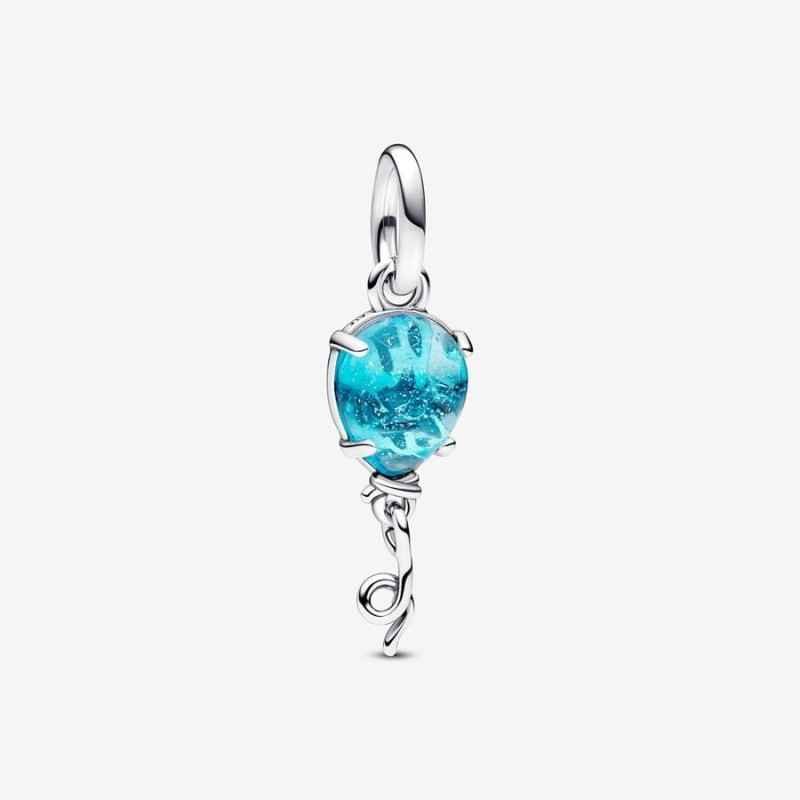 CHARM PENDENTE PALLONCINO BLU VETRO DI MURANO PANDORA CHARM PENDENTE PALLONCINO BLU VETRO DI MURANO PANDORA