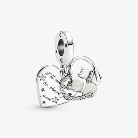 CHARM PENDENTE GATTI E CUORI DONNA PANDORA 799546C01 PANDORA