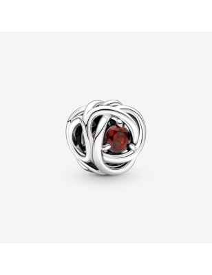 CHARM CERCHIO ETERNO ROSSO SCURO GENNAIO PANDORA 790065C06 PANDORA