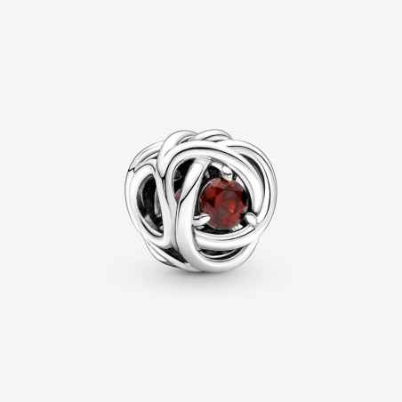 CHARM CERCHIO ETERNO ROSSO SCURO GENNAIO PANDORA 790065C06 PANDORA