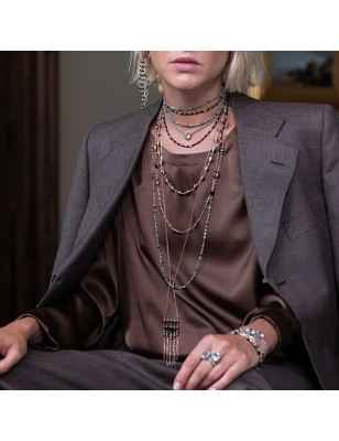 COLLANA  BRACCIALE DONNA MAMAN ET SOPHIE SMERALDO E SPINELLO