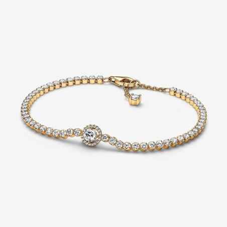 BRACCIALE TENNIS SCINTILLANTE COLOR ORO CM18 DONNA PANDORA  569416C01-18 PANDORA