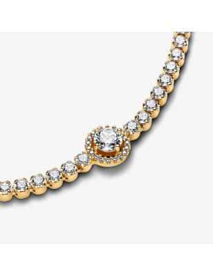 BRACCIALE TENNIS SCINTILLANTE COLOR ORO CM18 DONNA PANDORA  569416C01-18 PANDORA