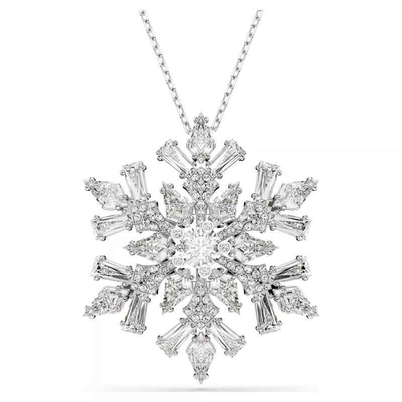 COLLANA PENDENTE E SPILLA IDYLLIA FIOCCO DI NEVE DONNA SWAROVSKI 