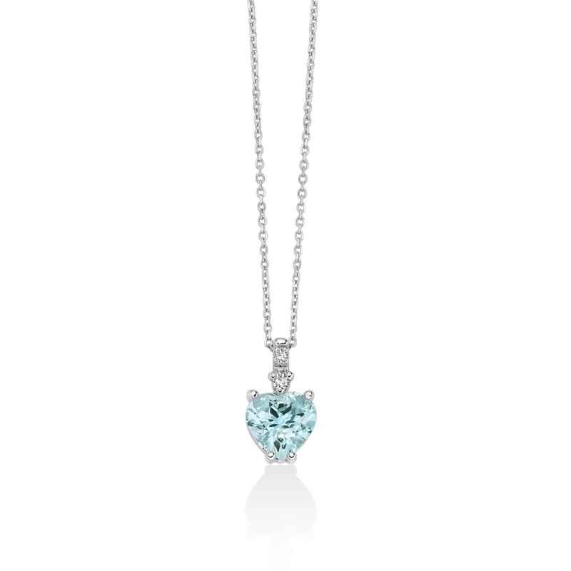 COLLANA ACQUAMARINA E DIAMANTI DONNA MILUNA LE GEMME