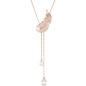 COLLANA PENDENTE Y PIUMA BIANCA NICE SWAROVSKI COLLANA PENDENTE Y PIUMA BIANCA NICE SWAROVSKI