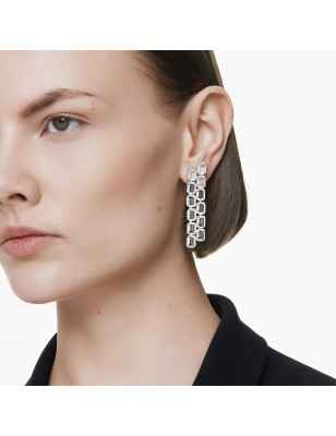 ORECCHINI A CLIP TAGLIO OTTAGONALE LUNGHI MILLENIA DONNA SWAROVSKI  5696320 SWAROVSKI