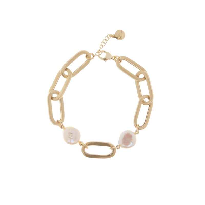 BRACCIALE DUE PERLE BAROCCHE PERLE CHIC DONNA AQUAFORTE BRACCIALE DUE PERLE BAROCCHE PERLE CHIC DONNA AQUAFORTE