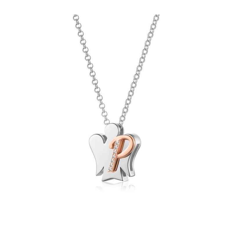 COLLANA ANGELO CON LETTERA P DONNA ROBERTO GIANNOTTI 