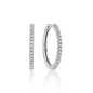 ORECCHINI CERCHIO DIAMANTI ORO BIANCO 18MM DONNA MILUNA I DIAMANTI
