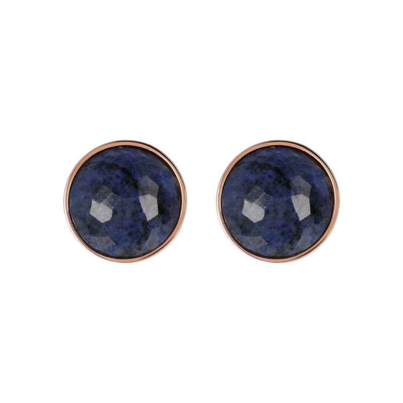 ORECCHINI A BOTTONE DEMIN BLU DONNA BRONZALLURE 