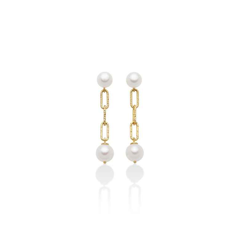 ORECCHINI ARGENTO DORATO DONNA MILUNA LE PERLE ORECCHINI ARGENTO DORATO DONNA MILUNA LE PERLE