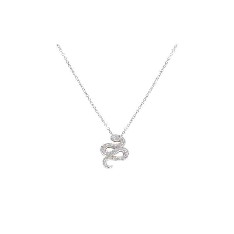 COLLANA SERPENTE ZIRCONI BIANCHI DONNA AMEN COLLANA SERPENTE ZIRCONI BIANCHI DONNA AMEN