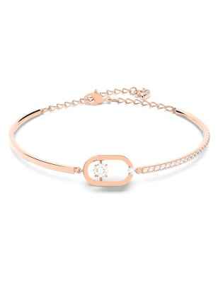 BRACCIALE UNA FORMA OVALE COLOR ORO ROSA DONNA SWAROVSKI  5472382 SWAROVSKI