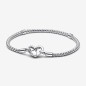 BRACCIALE MAGLIA GEOMETRICA CHIUSURA CUORE DONNA PANDORA BRACCIALE MAGLIA GEOMETRICA CHIUSURA CUORE DONNA PANDORA